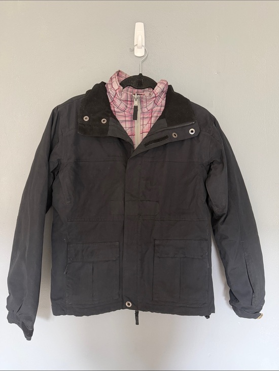 Pulse Other - Pulse Youth Ski Winter Outdoor Black Hooded Pink Plaid Inner Jacket